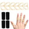 10Pcs Oval Finger Splints & Sleeves Kit, 6 Graduated Trigger Finger Splint & 4 Finger Sleeves for Trigger/Mallet/Arthritis/Straightening, Finger Brace Support for Thumb/Middle/Ring/Index/Pinky(Size 4,5,6,7,8,9) view 1