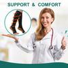 2 Pairs Copper Compression Socks Toe Open Leg Support Stocking Knee High Socks with Zipper view 4