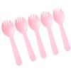 100 Pieces Plastic Spoon Forks, Premium Disposable Forks Cutlery for Parties Picnics Camping Family Gatherings (Pink) view 1