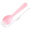 100 Pieces Plastic Spoon Forks, Premium Disposable Forks Cutlery for Parties Picnics Camping Family Gatherings (Pink) view 2