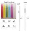 100 Pcs Individually Wrapped Jumbo Smoothie Straws, Colorful Bendy Drinking Straws, 0.43" Diameter and 8.3" long, Plastic Straw Disposable, Boba Milkshake Drinking Straw with Pointed Tip view 4