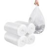 2-4 Gallon Portable Trash Bags,120 Counts Thicken portable Small Garbage Bags for Office, Kitchen,Bedroom Trash Can,Strong Trash BagsWhite view 1