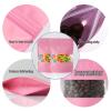 100 Pieces Smell Proof Mylar Resealable Food Storage Bags With Clear Window, Foil Pouch Stand-up for Self Sealing Supplies (Pink, 5.3 x 7.8 Inch) view 3