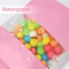 100 Pieces Smell Proof Mylar Resealable Food Storage Bags With Clear Window, Foil Pouch Stand-up for Self Sealing Supplies (Pink, 5.3 x 7.8 Inch) view 4
