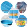 100 Pieces Smell Proof Mylar Bags, Resealable Food Storage Bags with Clear Window, Foil Pouch Stand-up for Food Self Sealing Storage Supplies (Blue, 5.3 x 7.8 Inch) view 3