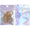 100PCS Holographic Packaging Bags with Clear Window Display for Jewelry Food Storage & Organization (7 x 10.25 inch) view 1