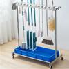 Utility Rack for Mops And Brooms,Cleaning Tool Cart Mop Holder Umbrella Stand,Movable Commercial Mop Rack, Mop Drain Rack,Can put wet mops, with Wheels,for Garden,Garage,Schools,Hospitals,Hotels ( Col view 3