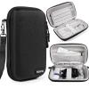 Diabetic Travel Case + Pill Box, EVA Hard Shell Diabetic Bags for Supplies, Glucose Monitor Kit, Blood Sugar Monitor, Test Strips for Diabetes, Lancets, Lancing Device, Insulin Pen (Small, A Black) view 1