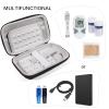 Diabetic Travel Case + Pill Box, EVA Hard Shell Diabetic Bags for Supplies, Glucose Monitor Kit, Blood Sugar Monitor, Test Strips for Diabetes, Lancets, Lancing Device, Insulin Pen (Small, A Black) view 3
