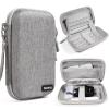 Diabetic Travel Case + Pill Box, EVA Hard Shell Diabetic Bags for Supplies, Glucose Monitor Kit, Blood Sugar Monitor, Test Strips for Diabetes, Lancets, Lancing Device, Insulin Pen (Small, A Gray) view 1