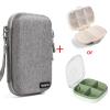 Diabetic Travel Case + Pill Box, EVA Hard Shell Diabetic Bags for Supplies, Glucose Monitor Kit, Blood Sugar Monitor, Test Strips for Diabetes, Lancets, Lancing Device, Insulin Pen (Small, A Gray) view 2