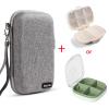 Diabetic Travel Case + Pill Box, EVA Hard Shell Diabetic Bags for Supplies, Glucose Monitor Kit, Blood Sugar Monitor, Test Strips for Diabetes, Lancets, Lancing Device, Insulin Pen (Large, B Gray) view 2