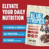 Blue Stripes Whole Cacao Granola - Gluten Free 70% Dark Chocolate Granola for Cereal, Oatmeal, Yogurt, 5g Protein Per Serving, Source of Fiber, Vegan, Low Sugar - Dark Chocolate, 8 oz Bag (2 Pack) view 4