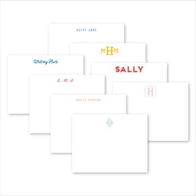 Preppy Jones Personalized Monogram Flat Card Stationery Set, Personalized Gift, Monogram Stationary set, choose your colors and monogram