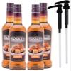 Upouria Caramel Coffee Syrup Flavoring, 100% Vegan, Gluten-Free, Kosher, 750 mL Bottle (Pack of 4) with 2 Syrup Pumps view 1
