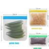 10 pack Essentials Green/Blue Silicone Zip lock Bags view 2
