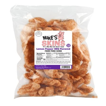 Lemon Pepper BBQ Pork Skins by Mike's Skins