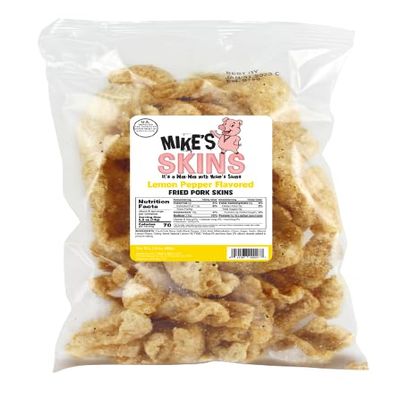 Lemon Pepper Flavored Pork Skins by Mike's Skins