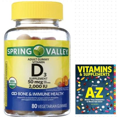 Spring Valley Vitamin D3 Gummy, 2000 IU, 80 Ct +Better Guide Vitamins Supplements