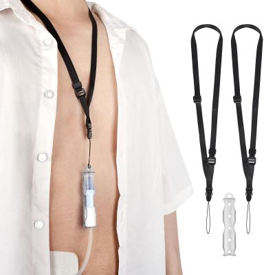 APDTEK Peritoneal Dialysis Transfer Set Catheter Holder Accessories for Baxter 5C4482 5C4483, PD Secure Shower Support for Men Women with 2 PCS Ajustable Neck Lanyards - Clear