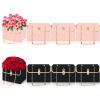 Whaline 6Pcs Paper Flower Bags with Metal Chain Bouquet Storage Bucket Florist Bag Handbag Flower Bouquet Wrapping Basket Handbag for Wedding Party Birthday Mother's Day Gift Bags, Black Pink view 1