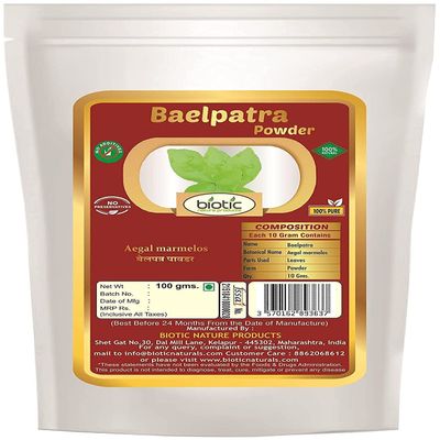 BETT Biotic Belpatra Powder (Aegal marmelos) Bel Patra, Bael Leaf, Bel Giri Powder for Diabetes - 100 gm