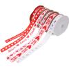 Didiseaon 6rolls Heart Pattern Ribbon for Wrapping and Decoration for Valentine Day Weddings and Crafts Smooth No Ironing Needed for Bouquets and Presents view 1