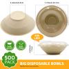 500 Pack 32 oz Disposable Bowls, Eco-Friendly Disposable Bagasse Bowl, Duty Biodegradable Bowls Made Of Sugarcane, Heavy Duty Compostable Bowls Party Serving Bowls for Salad, Dessert (500-Covered) view 2