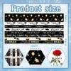 Hying 8 Rolls Grosgrain Ribbons for Wrapping Gifts, Congratulations DIY Party, 3/8" / 2" X 24 Yards Class of 2025 White Black Ribbon view 2