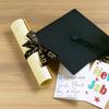 Hying 8 Rolls Grosgrain Ribbons for Wrapping Gifts, Congratulations DIY Party, 3/8" / 2" X 24 Yards Class of 2025 White Black Ribbon view 3