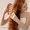 Healeved Sandalwood Massage Comb Wide Tooth Wooden Scalp Massager Natural Hair Detangler for Head Relaxation Stimulating Blood Circulation Portable 4.52X2.16In view 4