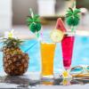 50pcs Coconut Paper Straws Hawaiian Straws Party Tableware Straws Party Drinks Straws Birthday Party Supplies Cocktail Straws Ornaments Paper Drinks Straws Beach Paper Straws view 2