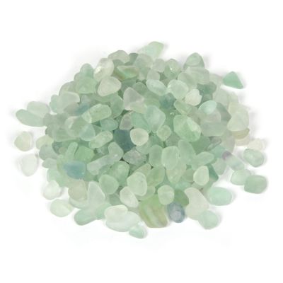 Justinstones Natural Frosted Green Fluorite Polished Chips Crushed Tumbled Stone Crystal Healing Embellishments 100 Grams