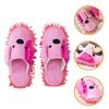 Zerodeko 1pair Mop Slippers Detachable Chenille Washable Cleaning Footwear for Dust Pet Hair Comfortable Household Floor Cleaning Shoes Fit for Adults Boys and Girls Convenient Fun Home view 4