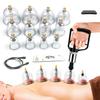 AIKOTOO Cupping Therapy Set w/ 12 Massage Cups for Back Pain Relief Physical Therapy with Hand Pump view 1