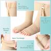 2 Pairs Open Toe Thigh High Zipper Compression Socks 20-30 mmHg Zipper Compression Stockings for Women Men Swelling Edema (Nude, M Size) view 2