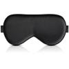 BOKOR Silk Sleep Mask, Eye Mask for Sleep, Mulberry Silk Luxury Eye Cover, Light-Blocking, Skin-Friendly & Lightweight, Reduces Puffy Eyes - with Travel Bag & Gift Package - Black view 2