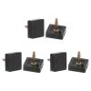 HARFINGTON 3 Pairs TPU Kitten Heel Tips Shoes Replacement Tap Caps for Women High Heels, 3mm Pin, 16mm Square Heel Repair Caps, Black view 1