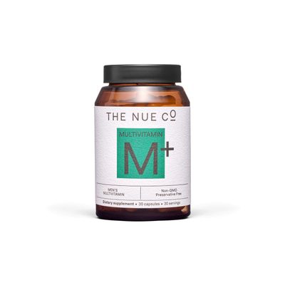 The Nue Co. Men's MULTIVITAMIN Supplement, Supports Energy, Immunity, Focus, Vegan, Gluten Free, 30 Capsules