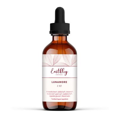 Earthley Wellness Lunamore, Natural Anti-oxodant Remedy for Women, Reduce Cramps (2oz)