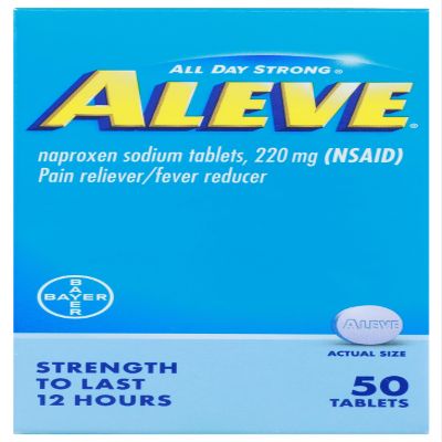 Aleve, Pain Reliever/Fever Reducer 220 mg Tablets, 50 Count