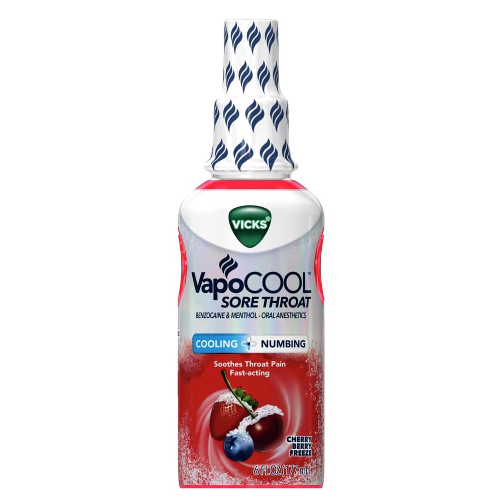 Vicks, Sore Throat Cherry Berry Freeze, 6 Ounce