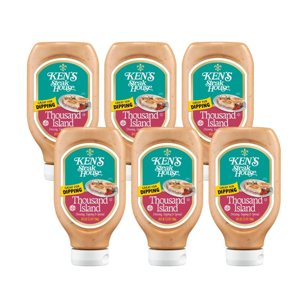 Ken's Steak House Thousand Island Dressing Topping & Spread, 24 Fl oz. (Pack of 6)