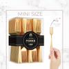 Exquisite Mini Disposable Gold Forks For Desserts - Pack Of 200 Dessert Forks  Size: 4 Inch - Color: Gold - Real Flatware Look - BPA Free - Food Safe view 2
