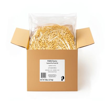 PURIS Pantry Textured Pea Protein, Unflavored Meatless Vegetable Crumbles, Equals 15 lbs Ground Beef, Soy Free, Shelf-Stable, Gluten Free, 21g of Protein, Plant-Based Vegan Meat Substitute, 5 LB Bag