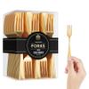 Exquisite Mini Disposable Gold Forks For Desserts - Pack Of 100 Dessert Forks  Size: 4 Inch - Color: Gold - Real Flatware Look - BPA Free - Food Safe view 1