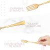 Exquisite Mini Disposable Gold Forks For Desserts - Bulk Pack Of 500 Dessert Forks  Size: 4 Inch - Color: Gold - Real Flatware Look - BPA Free - Food Safe view 4