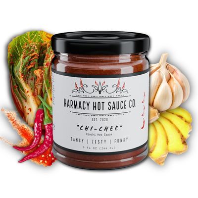 Chi-Chee - Fermented Kimchi Hot Sauce by Harmacy Hot Sauce Co, 9oz - Small-Batch Spicy, Tangy & Savory Korean-Inspired Gourmet Sauce for Dips, Noodles & Stir-Fry, Vegan, Gluten-Free, Nut-Free
