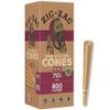 ZIG-ZAG Pre Rolled Cones 70s Size (800 Pack) Unbleached - Slow Burning Pre Rolled Cones with Tips & Packing Tubes Included - Bulk Pack view 1