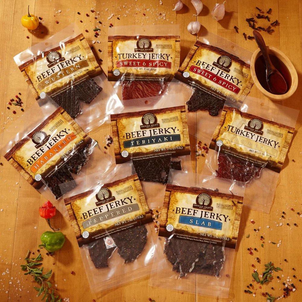 Mahogany Smoked Meats: Jerky Medley - 16oz